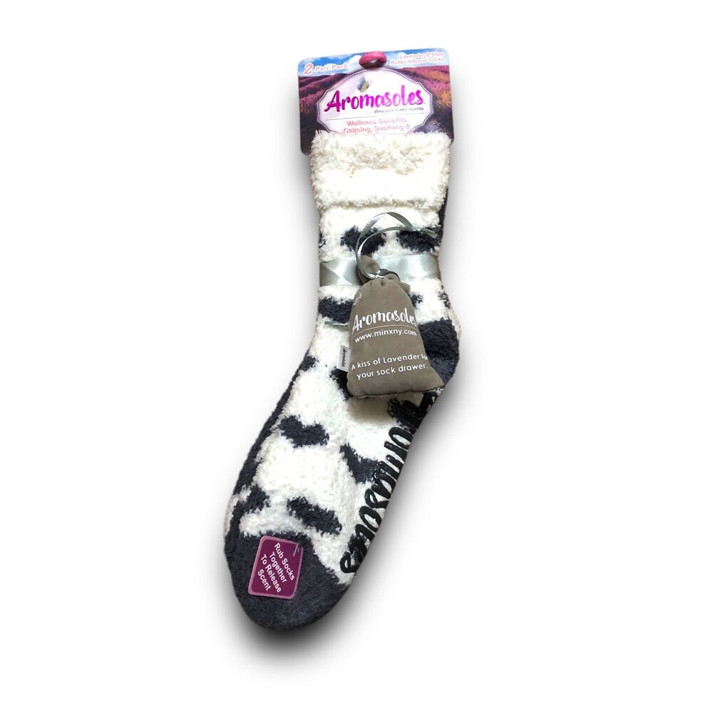 Aromasoles Women's Lavender & Shea Butter Infused Socks (2 Pairs)
